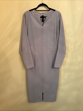 BGL Long Sleeve Sheath Dress in Light Gray